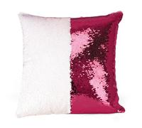 Blanks Direct Sublimation Sequin Pillowcases Cushion Covers Printing Transfer Blank Magic Mermaid Pillow Case Reversible Sequin Sofa 16’’ Christmas Valentine’s Day Decoration (Metallic Hot Pink, 5)