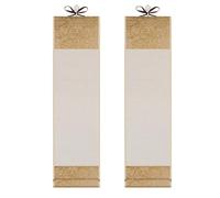 Blanks Hanging Scroll Paper Art Wall Scrolls for Sumie and Chinese Calligraphies 2Pcs Blanks Painting Scroll Decorative Wall Scrolls