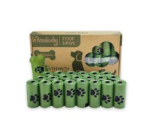Blanlody 450 biodegradable Dog Poop Bags dog waste bags rolls scented | Poo Bags Dogs, Compostable Dog Bags, Strong Doggy Poop Bags with Dispenser for Outdoor Walking(Green)