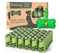 Blanlody 450 Poo Bags Dogs, Biodegradable Dog Poop Bags Rolls Compostable Dog Bags Scented Dog Waste Bags Strong Doggy Poop Bags with Dispenser for