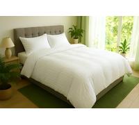 blanrêve Warm Satin Stripe 400 g/m² 240 x 220 cm Microfibre White 240 x 220 cm