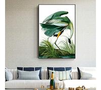 Blanriguelo Print On Canvas Green Crane Pictures Wall Art Artwork Posters Painting Living Room Kitchen Home Decor 23.6”x31.4”(60x80cm) Frameless