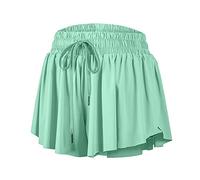 Blaosn Flowy Athletic Shorts for Women Gym Yoga Workout Running Wear Sweat Spandex Sport Tennis Skorts Skirts with Pockets Teen Girls Soft Cute Comfy Clothes Casual Summer M Sea Green, Sea Green,