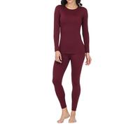 Blaosn Long Johns Thermal Underwear for Women Base Layer Petite/Regular/Tall Top Bottom Sets Cold Weather Winter, Burgundy, S