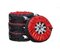 Blaqqbird Tyre bag set as a practical car tyre protective cover, 4 tyre protection covers for summer and winter tyres, tyre storage with cut-out for tyre tree, 13 - 16 inches, tyre cover.