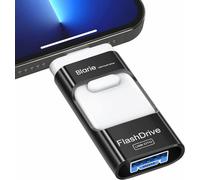 Blarie RecovStick for iPhone & Android 4-in-1 External USB Flash Drive for Mobile Phones, Tablets, iPad, Computers and More | Storage for Data, Pictures and Movies | Quick One Click Access
