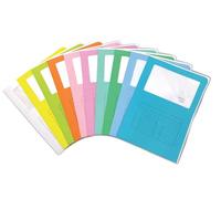 Blasetti Document Folders with Window - Sintex Chrome Mix Color Document Binder for Office, A4 Size, Pack of 20 Pieces, Single Use Paper 120 g, Open on Two Sides