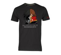 Blasfemus Captain Harlock T-Shirt - Anime Manga Cartoon 80s, Black, M