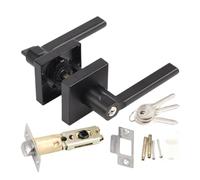 BLASHRD 1 Set American Door Lock 3-Lever Type Entry Lever Door Handle Lock with Key for Hall for Front&Exterior Door Handle Set