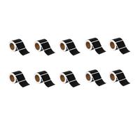 BLASHRD 10Roll Chalkboard Labels, Waterproof Black Sticker Label, A Roll 300Pcs Stickers for Storage Bins, Bottle, Office