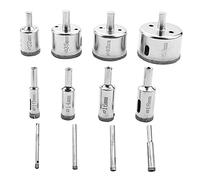 BLASHRD 12Pcs Diamond Drill Bits Glass Tile Hole Saw Bits Set, Hollow Core Drill Bits, Extractor Remover Hole Saws for Glass, Ceramics, Porcelain, Ceramic Tile