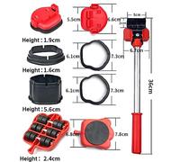 BLASHRD 14PC Set Furniture Mover Tool Transport Set Transport Lifter Heavy Stuff Moving 4 Wheeled Mover Roller Hand Tools