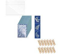 BLASHRD 30 Sheets Sun Print Paper A5 Solar Drawing Paper Nature Printing Paper for Kids Adults Arts Crafts DIY with Clamp High Guality Easy to Use