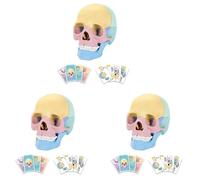 BLASHRD 3X Anatomy Skull Model, Human Anatomy Skull Puzzle, Detachable Mini Human Skull Model, Clinic Teaching
