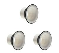 BLASHRD 3X Bass Drum Enhancer ABS Rubber Bass Drum Kick Enhancer with Black Port Hole Protector,Mic Hole Drum,White