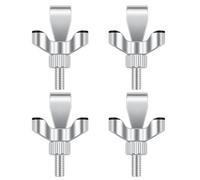 BLASHRD 4 Pcs Portable Adjustable Door Lock Hotel Door Locks, Door Security Devices, Door Lock Additional Safety Easy Install Silver