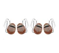 BLASHRD 4Pcs Kalimba Thumb Piano 8 Key Mini Thumb Piano Finger Piano Mini Kalimba Thumb Piano for Kid Adult Instrument Accessory