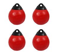 BLASHRD 4X Heavy Duty PVC Boat Ball Round Anchor Buoy Dock Bumper Ball Inflatable Protection Marine Mooring Buoy Red