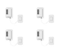 BLASHRD 4X Upgraded Password Window Lock Child Lock Baby Protection Children Fridge Lock Door Cabinet Limiter Locks-White