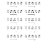 BLASHRD 50PCS Aluminum Timing Belt Pulley 20 Teeth Bore 5mm Width 6mm and Wrench for RepRap 3D Printer Prusa I3