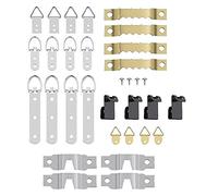 BLASHRD 68 Pcs Picture Frame Hanging Hooks for Wall Mount, Photo Hangers Kit, D Ring & Serrated Hooks with Screws