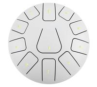 BLASHRD 8 Inch Steel Tongue Drum, 11 Note Tambourine with Drumsticks and Finger Picks for Meditations Tambourine Instrument F