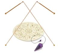 BLASHRD Copper Dowsing for Water Detection, Treasure Search Spiritual Energy Tools with Pendulum Pendant and Pendulum
