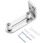 BLASHRD Modern Chrome Sliding Barn Door Floor Guide Ball Bearings Adjustable Stay Roller Wall Mount System for All Size Door