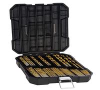 BLASHRD Titanium Metal Drill Bit Set for Steel, Wood, Plastic, Copper, Aluminum with Storage Case, 1/16inch-3/8inch, 99 Pcs