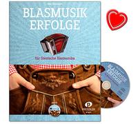 Blasmusik Achievements - 20 popular songs from the field of wind music, arranged by Karl Kiermaier for Styrian Harmonica - with CD, fingering chart and colourful heart-shaped notes clip