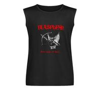 Blasphemy War Fallen Angel of Doom Black Metal Bestial Sleeveless T-Shirt Graphic Mens Basic Black Unisex Cotton Casual Vest Tank Tops Tee S