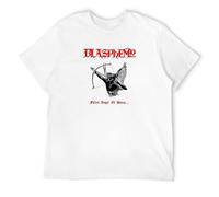 Blasphemy War Fallen Angel of Doom Metal Bestial Tee Men T-Shirt White M