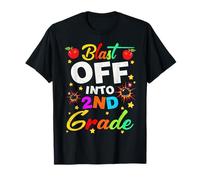 Blast Off Into 2nd Grade Happy First Day School Grade 2 T-Shirt