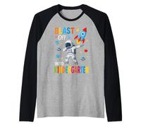 Blast Off Into Kindergarten Back To School Rocket Raglan Baseball Tee