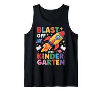Blast Off Into Kindergarten Fun Kids First Day School Tank Top