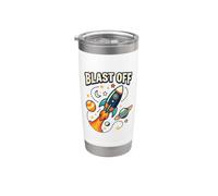 Blast Off Ship Travel Cosmic Space Rocket Adventure Galaxy Stainless Steel Insulated Tumbler
