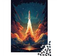 Blast Off Space Rocket Adult Jigsaw Puzzle, 1000 Pieces, 38x26cm/1000pcs, January Puzzle Activity, Quiet Evening Activity And Winter Weekends