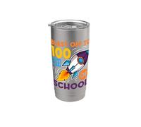 Blast Off to 100 Days of School Outer Space Traveler Rocket Stainless Steel Insulated Tumbler