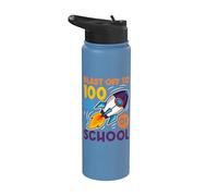 Blast Off to 100 Days of School Outer Space Traveler Rocket Stainless Steel Insulated Water Bottle