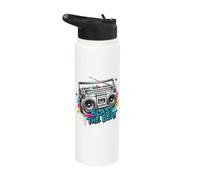 Blast the Beat Boombox Music Colorful Stainless Steel Insulated Water Bottle