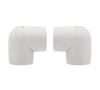 BlastHome® Luxury Corner Connector - Premium Quality, Heavy Metal - Fits Only Signature Collection Curtain Rods (Not Included) - 1 1/4" Large Diameter, Set of 2 - Brushed White