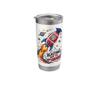 Blasting Off to 1st Grade Rocket Kindergarten Graduation Stainless Steel Insulated Tumbler