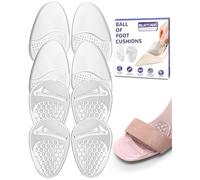 BLATOWN 4Pairs Ball of Foot Cushions for Heels, Shoe Gel Inserts Heel Comfort Pads High Heel Inserts for Women, Anti Sliding Metatarsal Pads Forefoot Pads for Foot Pain Relief (2 Types, Clear)
