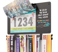 BLAUBECK Medal Hangers for Runners, Marathon Medal Holder, Wall Hanger and Racing Bib Boards Holder with Chalkboard Marker - Holds up to 50 Medals, 40 Racing Bibs