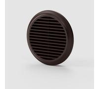 Blauberg DECOR 100-MB BROWN Round Plastic Vented Fixed Blade Air Ventilation Louvred Wall Soffit Cover Grille 4" 100mm