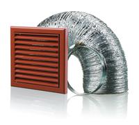 Blauberg Cooker Hood Duct Vent Kit Fan Extract 100mm Terracotta