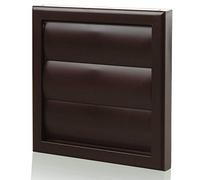 Blauberg Brown Gravity Grille 100mm - 4 inch External Ducting Air Vent with Round Spigot and Non-Return Gravity Shutters Ceiling Ventilation Grill Extractor Fan Cover for Cooker Hood Venting