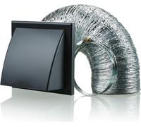 Blauberg BB-CHK-150-3-VKBL Cooker Hood Cowled Wall Shutter Vent Duct Kit Fan Extractor 6" 150mm Black
