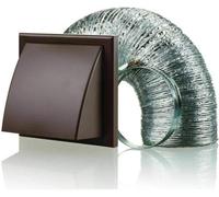 Blauberg Cooker Hood Duct Cowled Vent Kit Fan Extract 150mm Brown