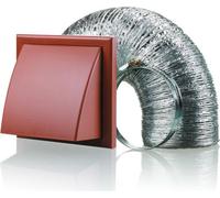 Blauberg BB-CHK-150-3-VKTE Cooker Hood Cowled Wall Shutter Vent Duct Kit Fan Extractor 6" 150mm Terracotta